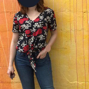 Madewell Novel Tie-front Top EUC